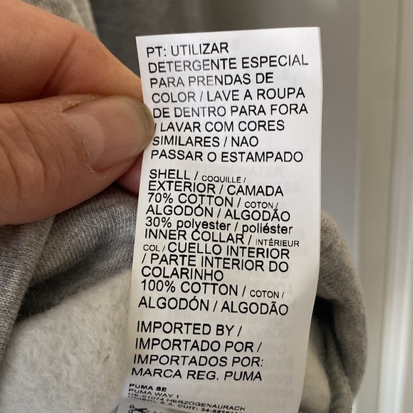 PUMA ladies sweatshirt, grey with puma logo outline - Picture 11 of 14